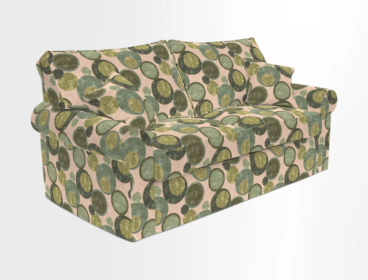 Upperton Sofa Bed in Floral Linen Even So Verde