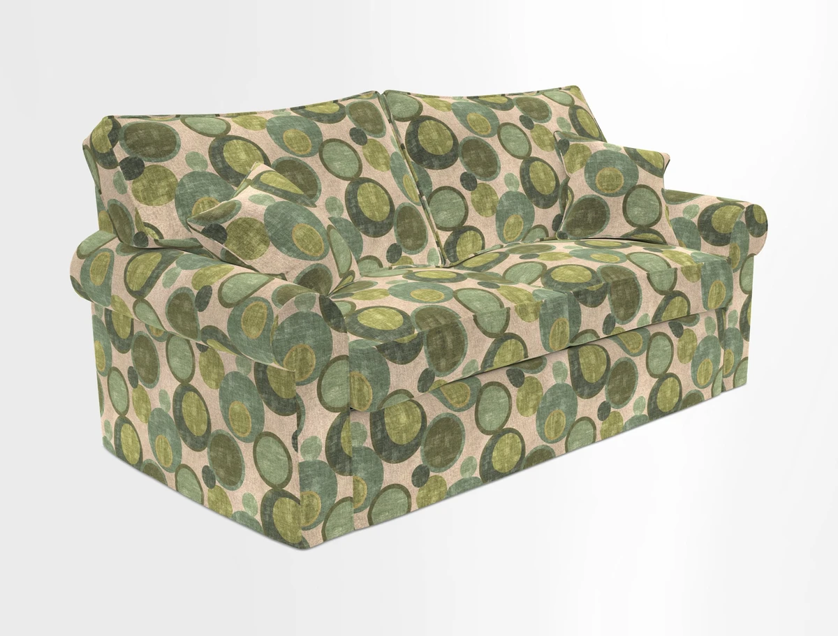 Upperton Sofa Bed in Floral Linen Even So Verde