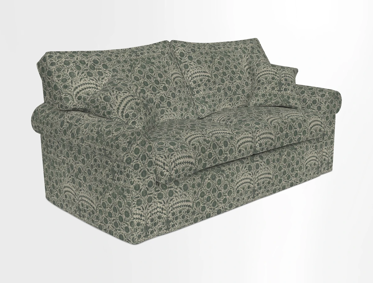 Upperton Sofa Bed in Floral Linen Even So Verde
