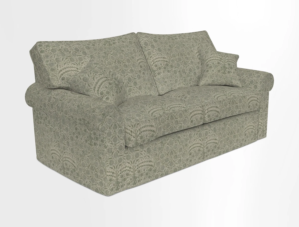 Upperton Sofa Bed in Floral Linen Even So Verde
