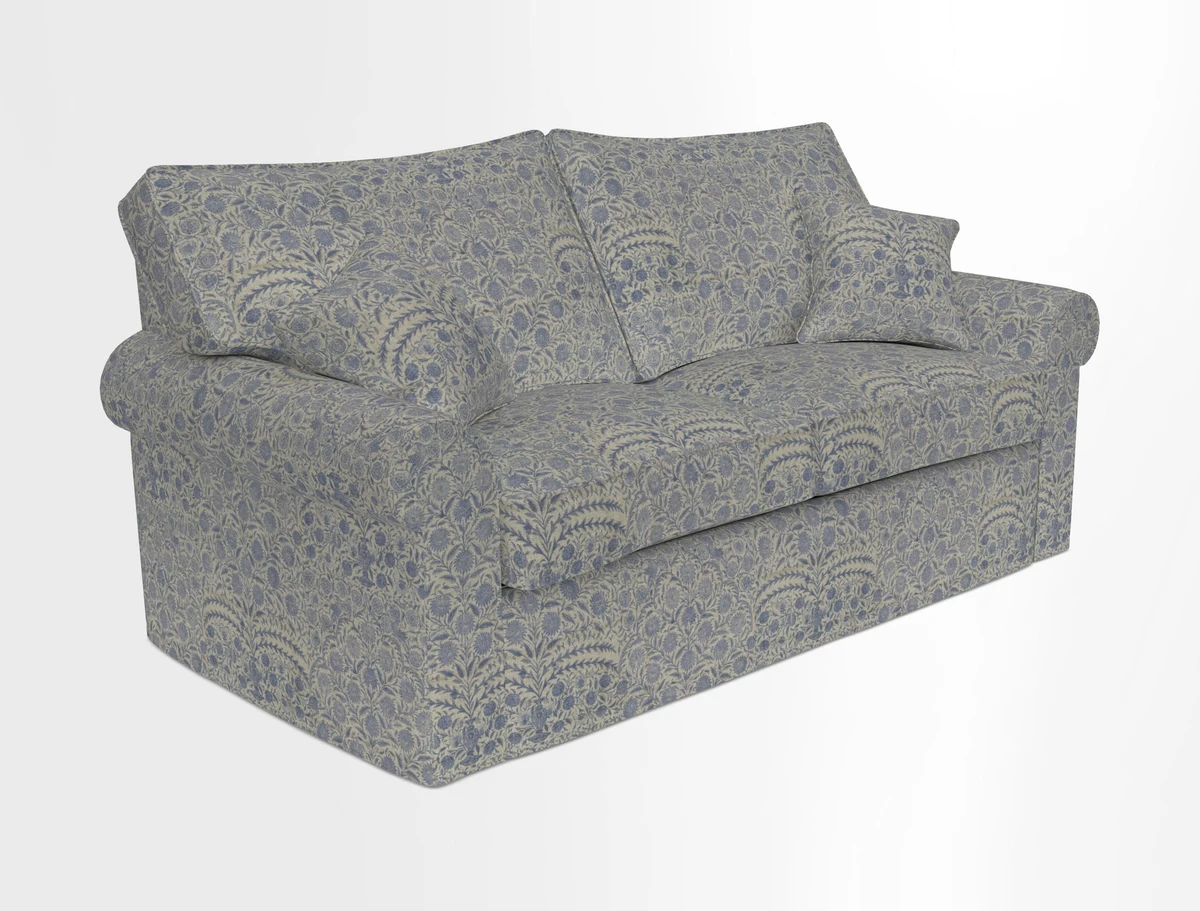 Upperton Sofa Bed in Floral Linen Even So Verde
