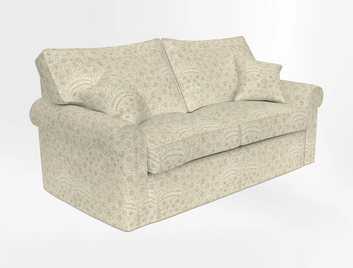 Upperton Sofa Bed in Floral Linen Even So Verde