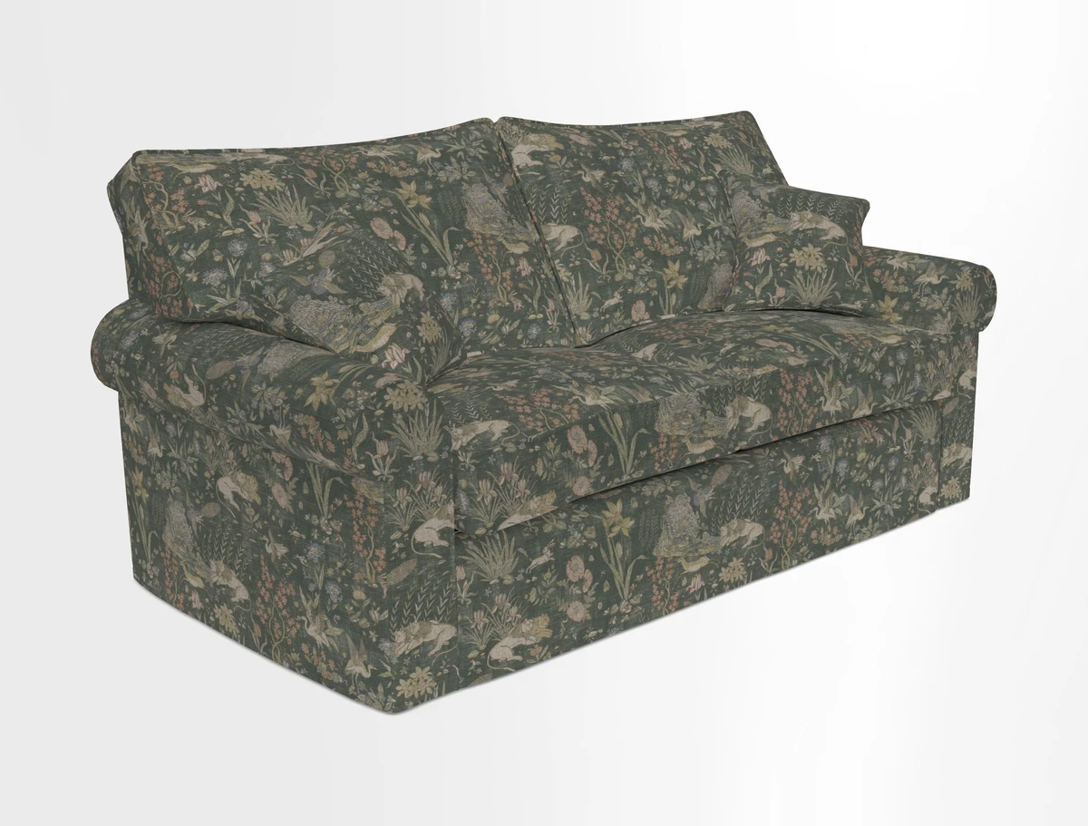 Upperton Sofa Bed in Floral Linen Even So Verde