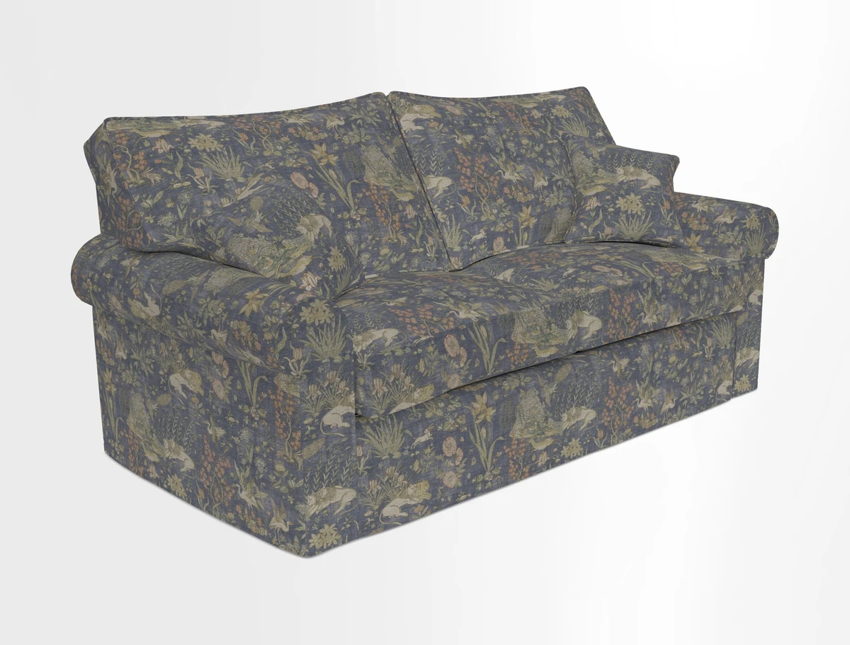 Upperton Sofa Bed in Floral Linen Even So Verde