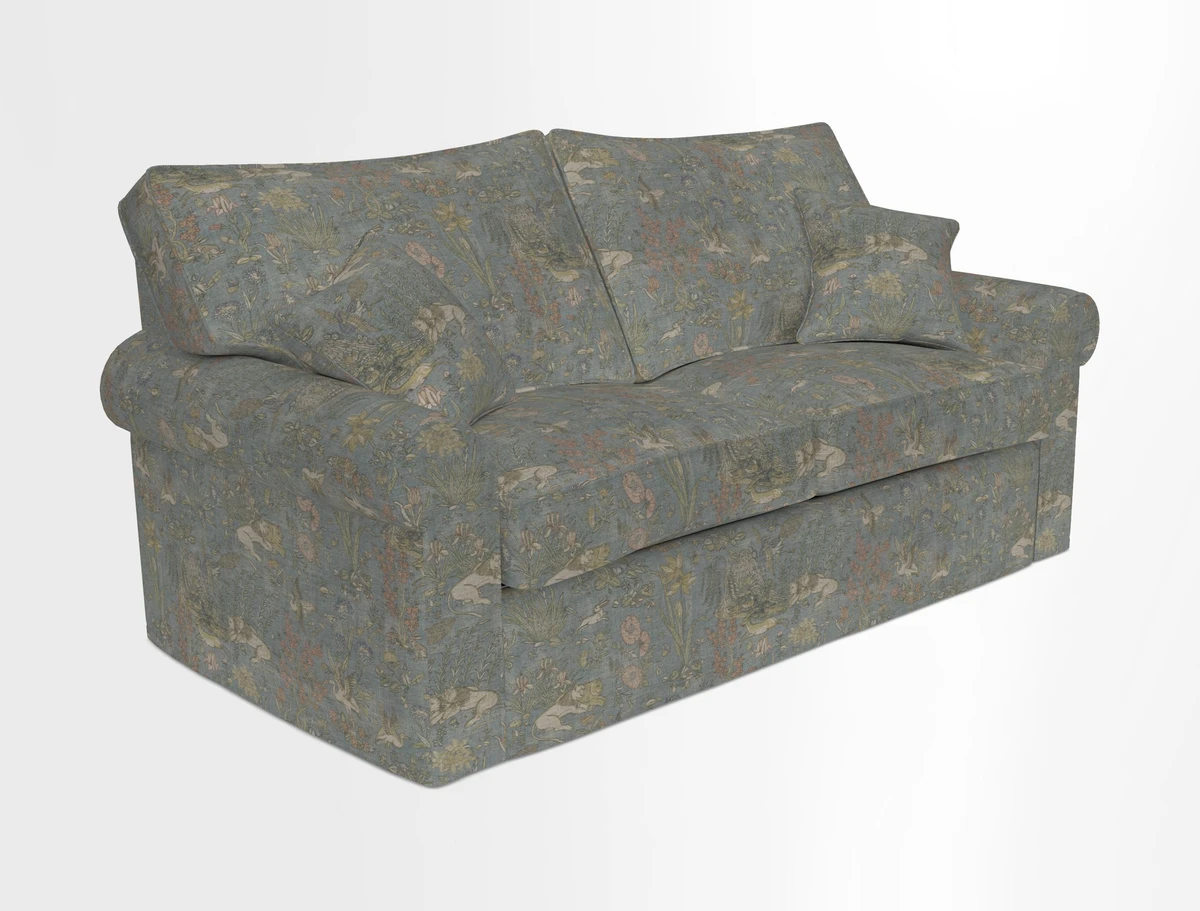 Upperton Sofa Bed in Floral Linen Even So Verde