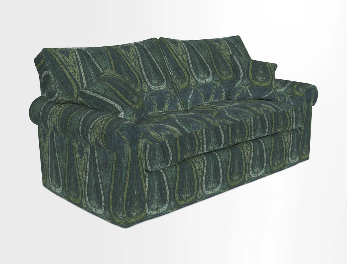Upperton Sofa Bed in Floral Linen Even So Verde