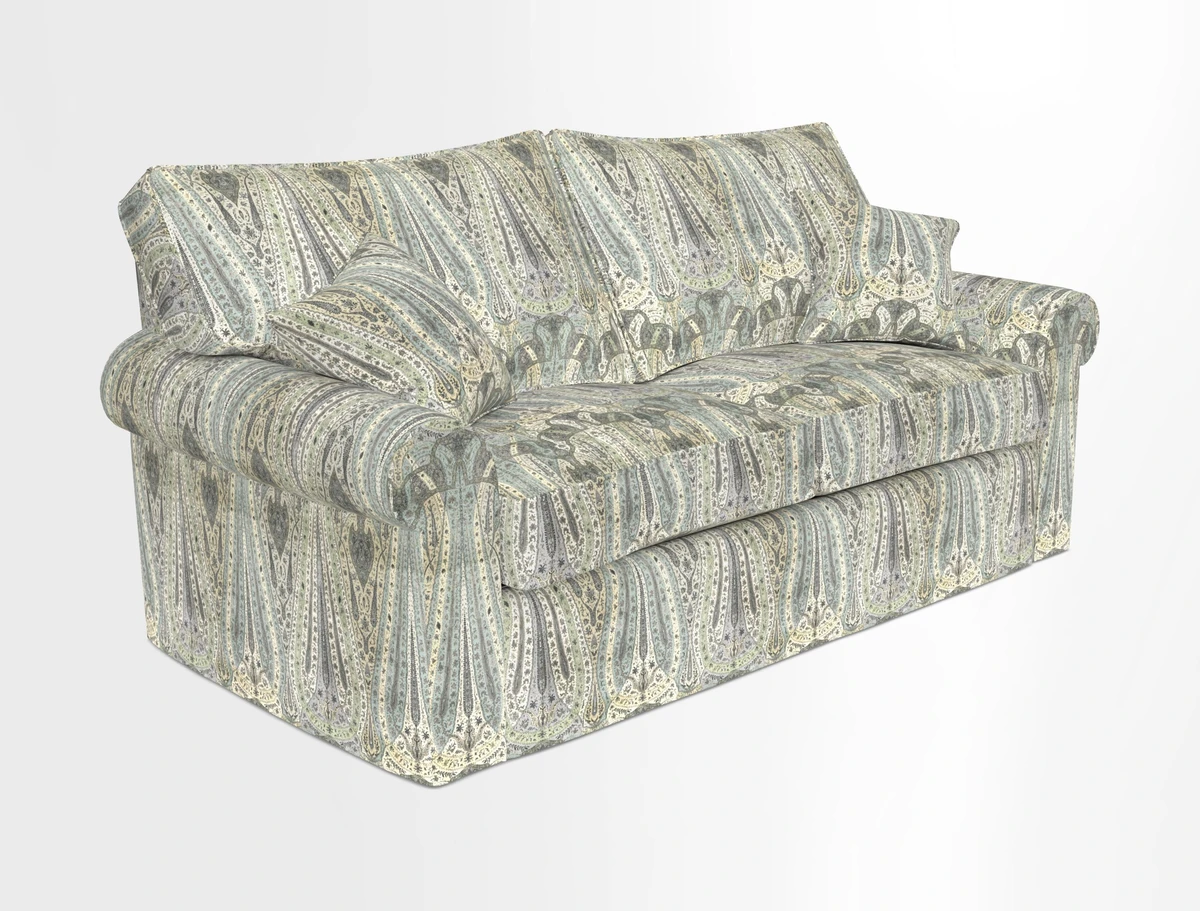 Upperton Sofa Bed in Floral Linen Even So Verde