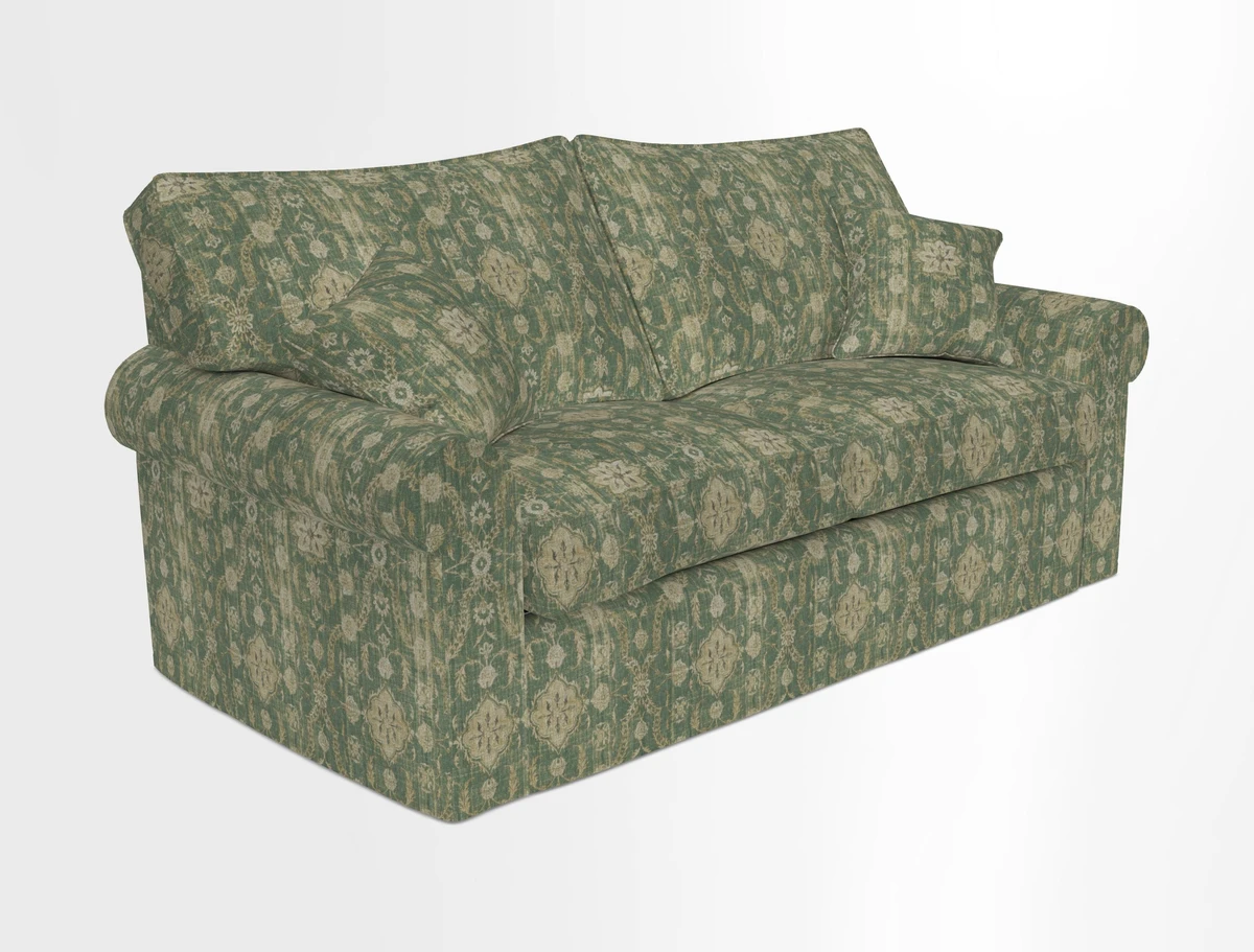 Upperton Sofa Bed in Floral Linen Even So Verde