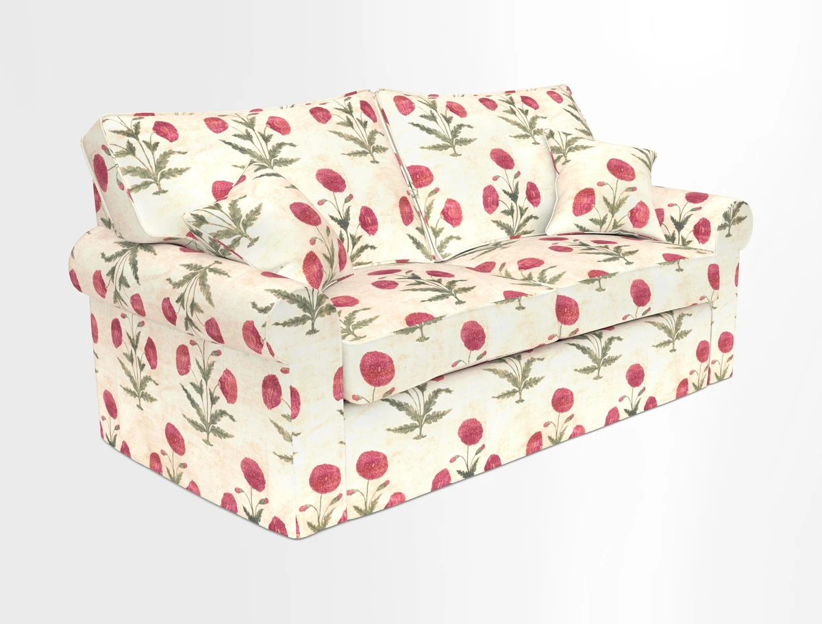 Upperton Sofa Bed in Floral Linen Even So Verde