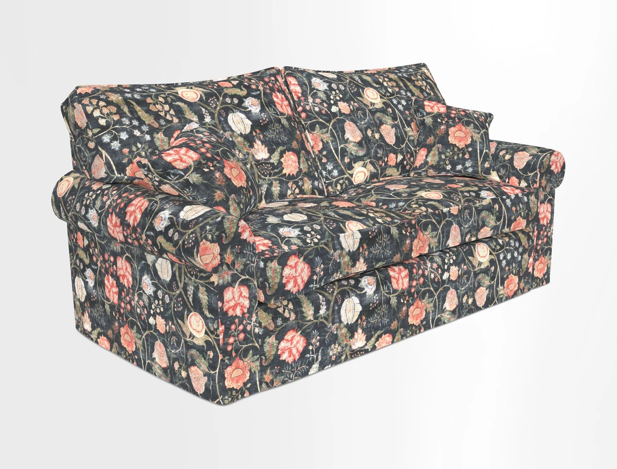 Upperton Sofa Bed in Floral Linen Even So Verde