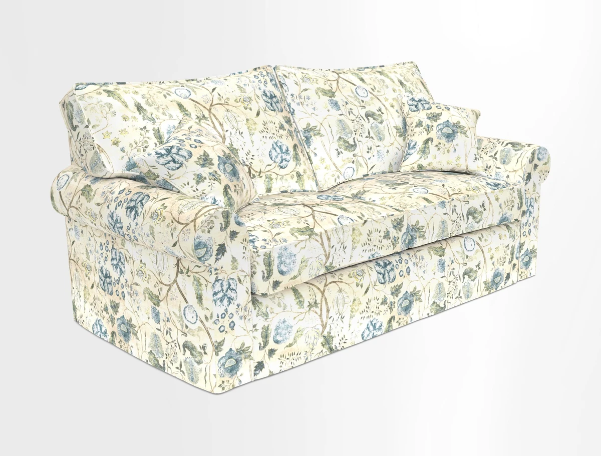 Upperton Sofa Bed in Floral Linen Even So Verde
