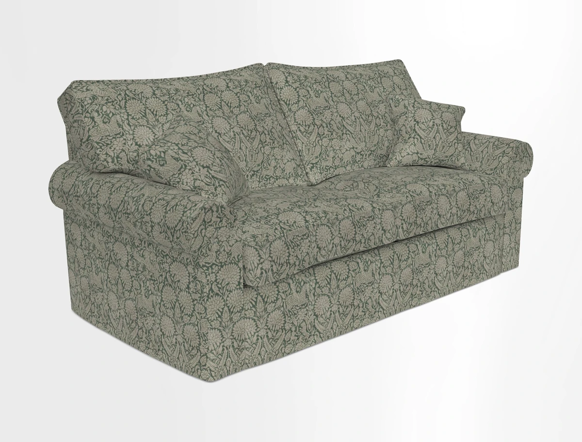 Upperton Sofa Bed in Floral Linen Even So Verde