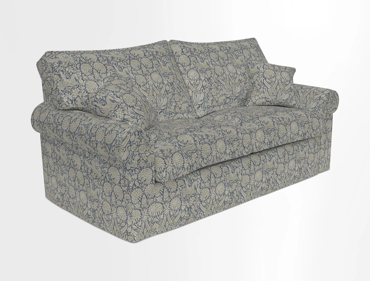 Upperton Sofa Bed in Floral Linen Even So Verde