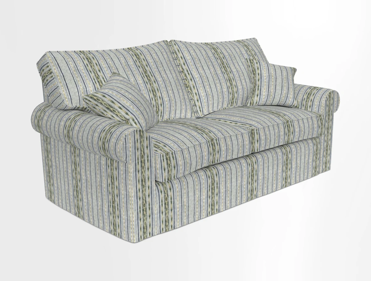 Upperton Sofa Bed in Floral Linen Even So Verde
