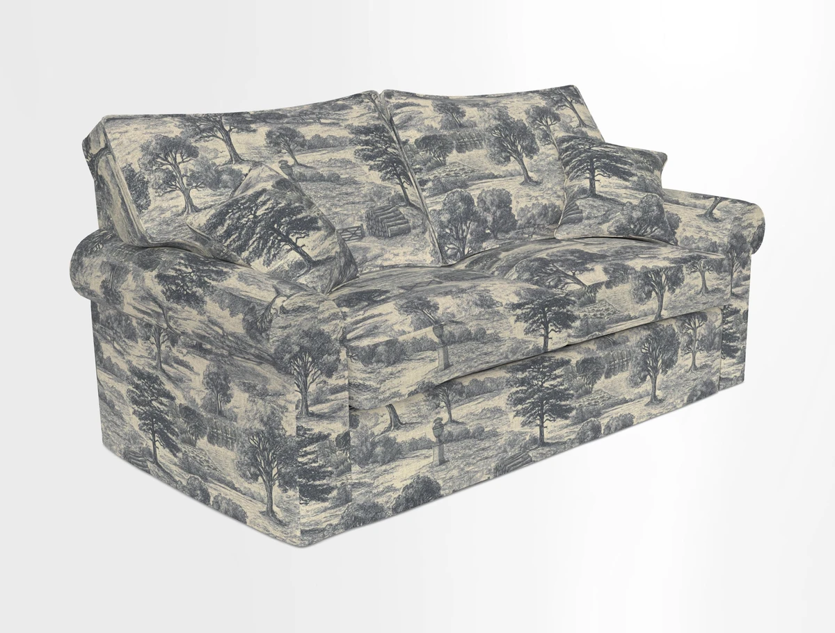 Upperton Sofa Bed in Floral Linen Even So Verde