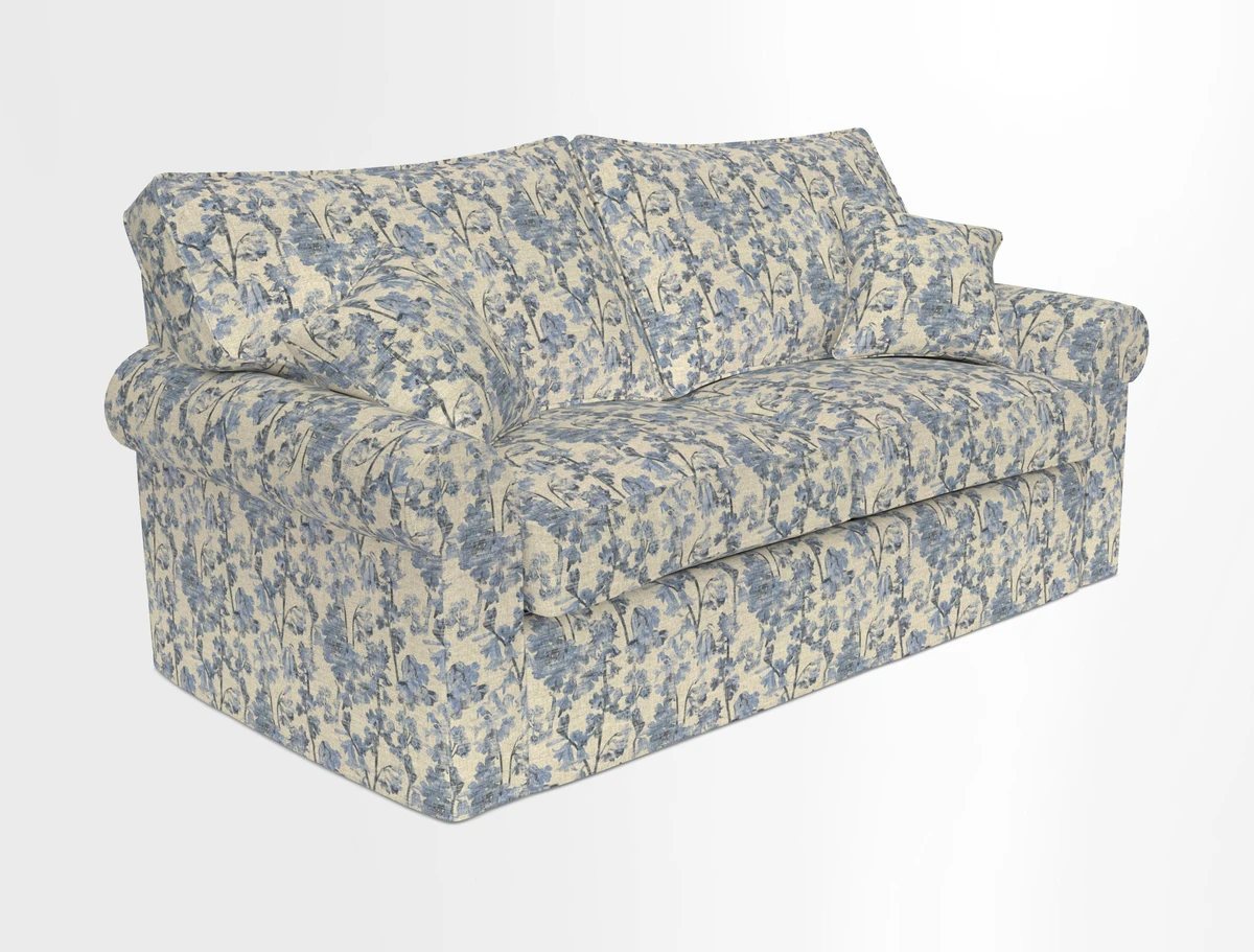 Upperton Sofa Bed in Floral Linen Even So Verde