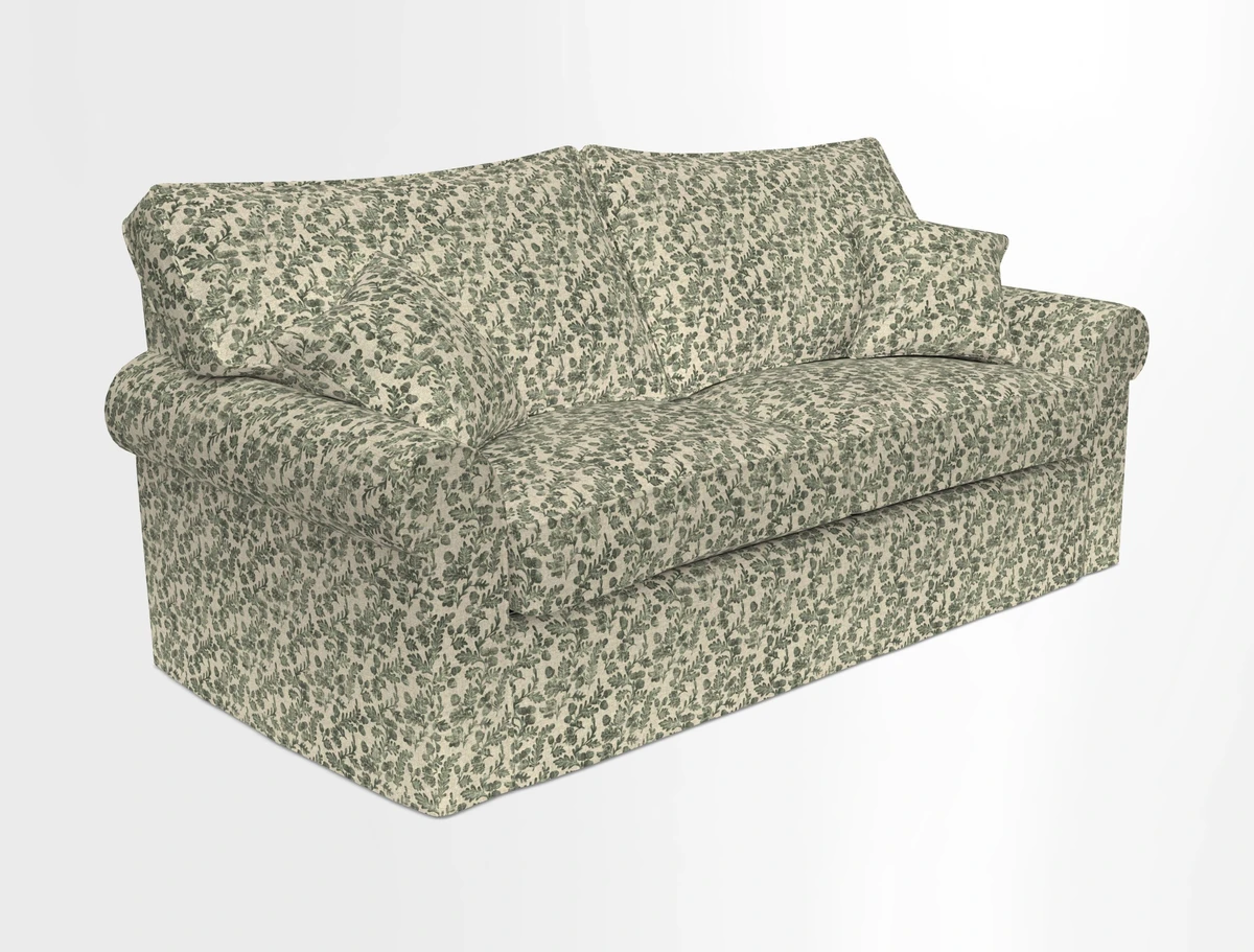 Upperton Sofa Bed in Floral Linen Even So Verde