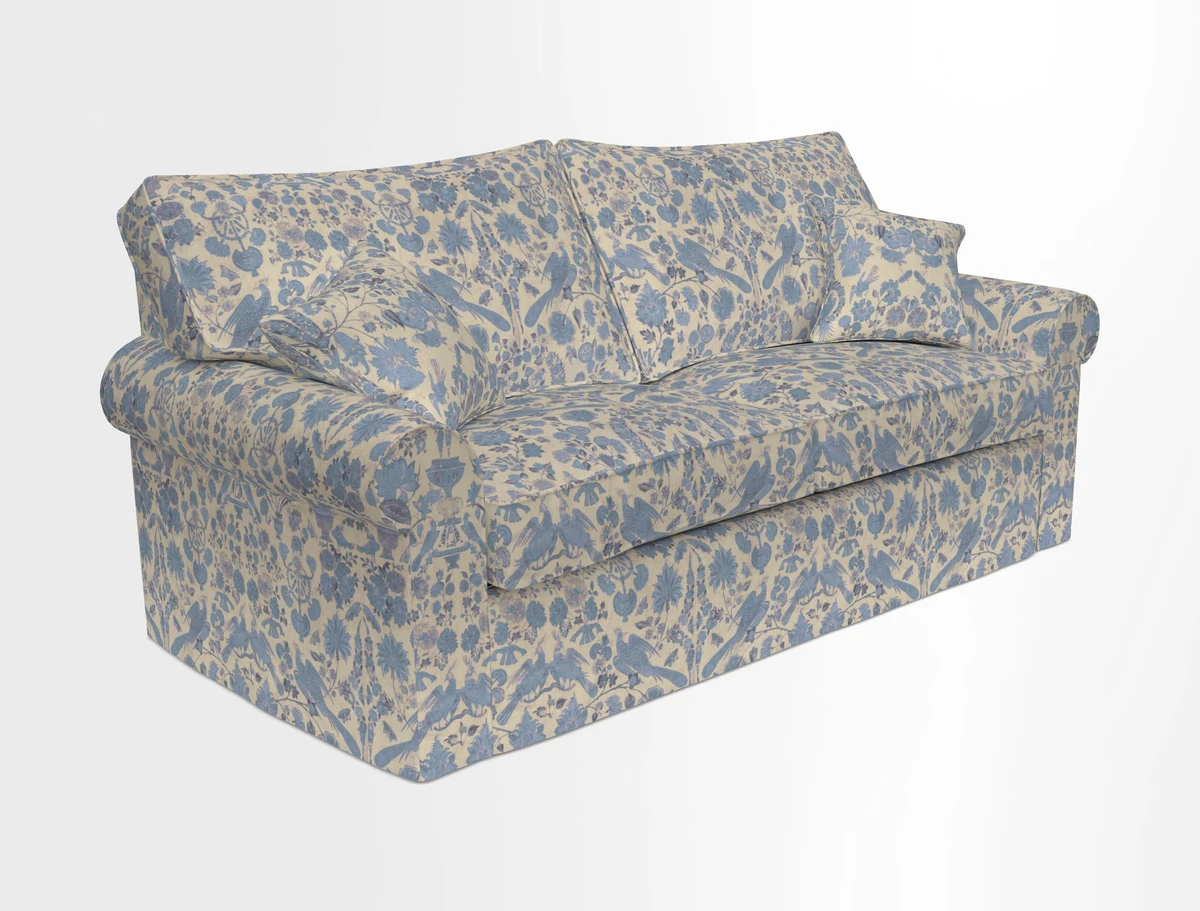 Upperton Sofa Bed in Floral Linen Even So Verde