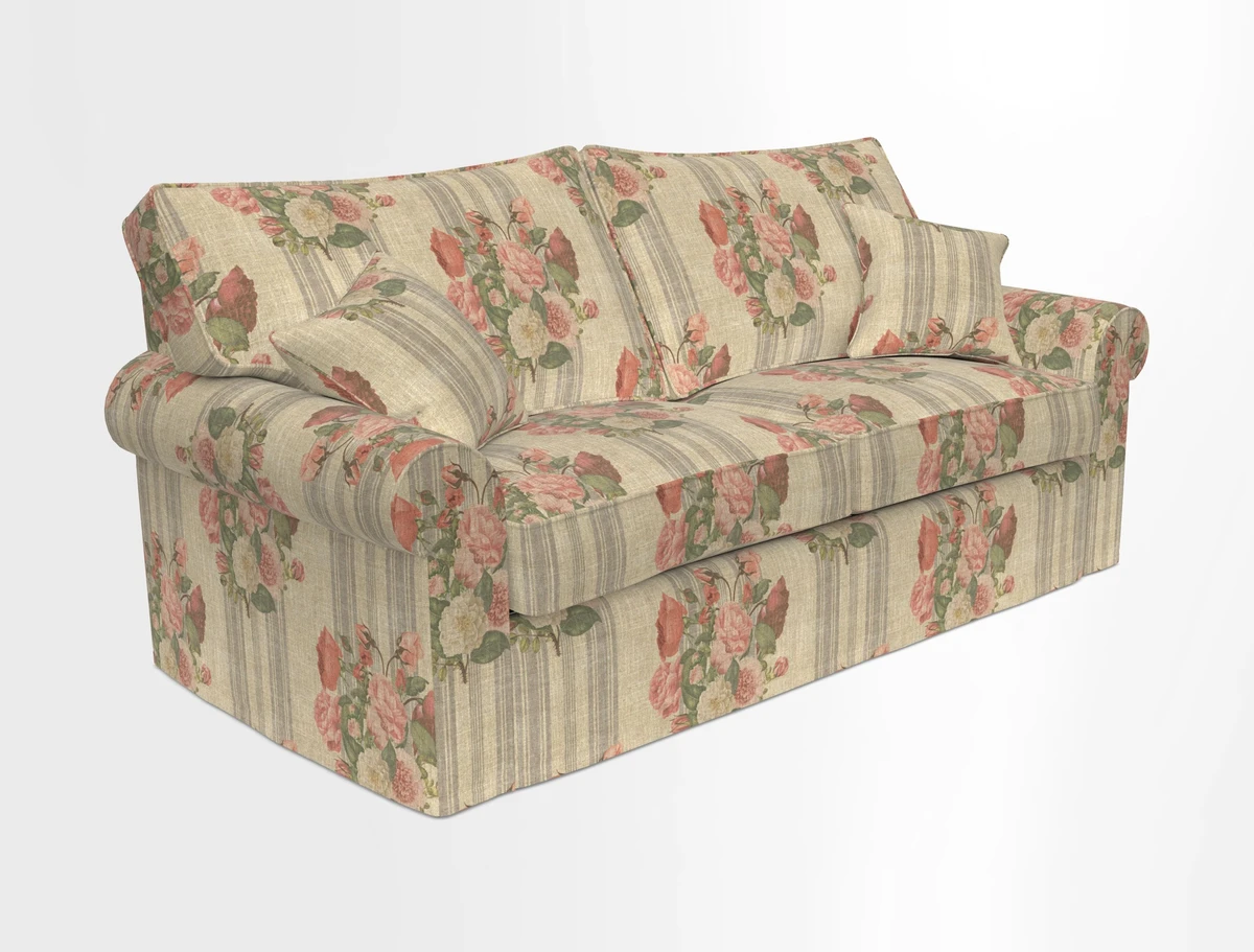 Upperton Sofa Bed in Floral Linen Even So Verde