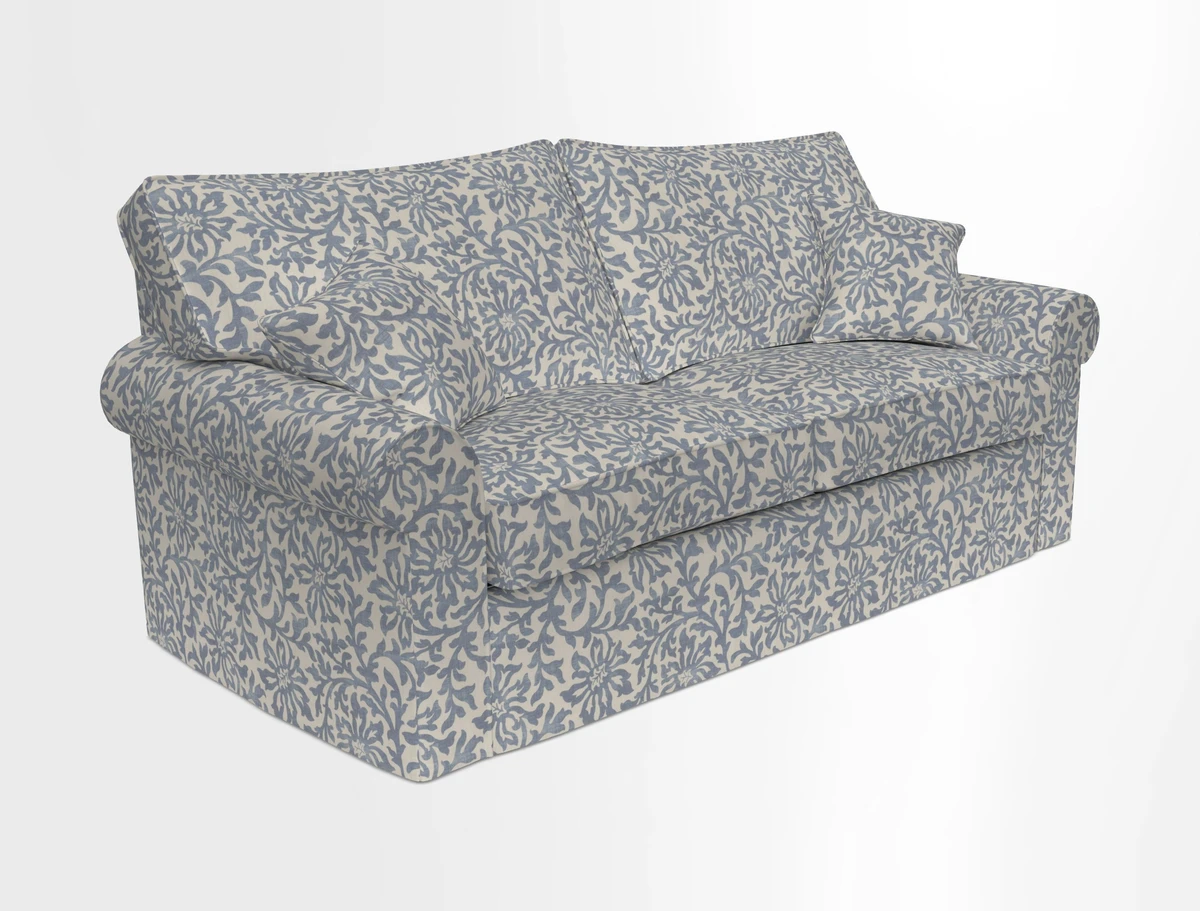 Upperton Sofa Bed in Floral Linen Even So Verde