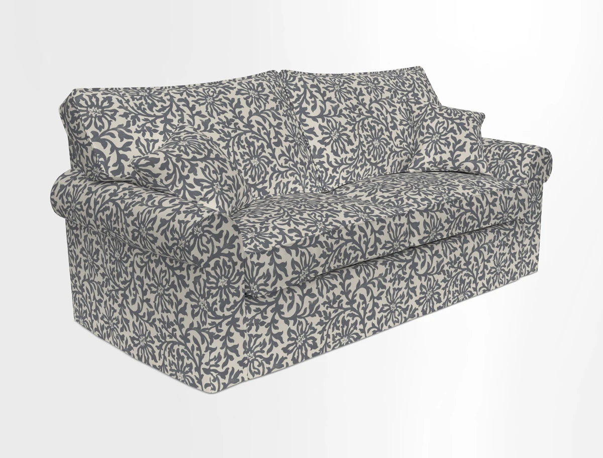 Upperton Sofa Bed in Floral Linen Even So Verde