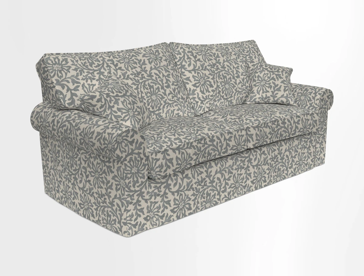 Upperton Sofa Bed in Floral Linen Even So Verde