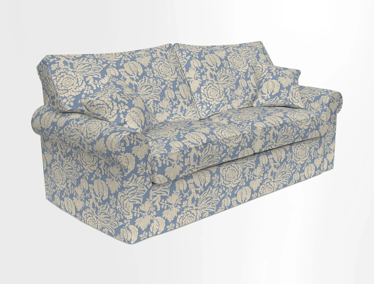 Upperton Sofa Bed in Floral Linen Even So Verde