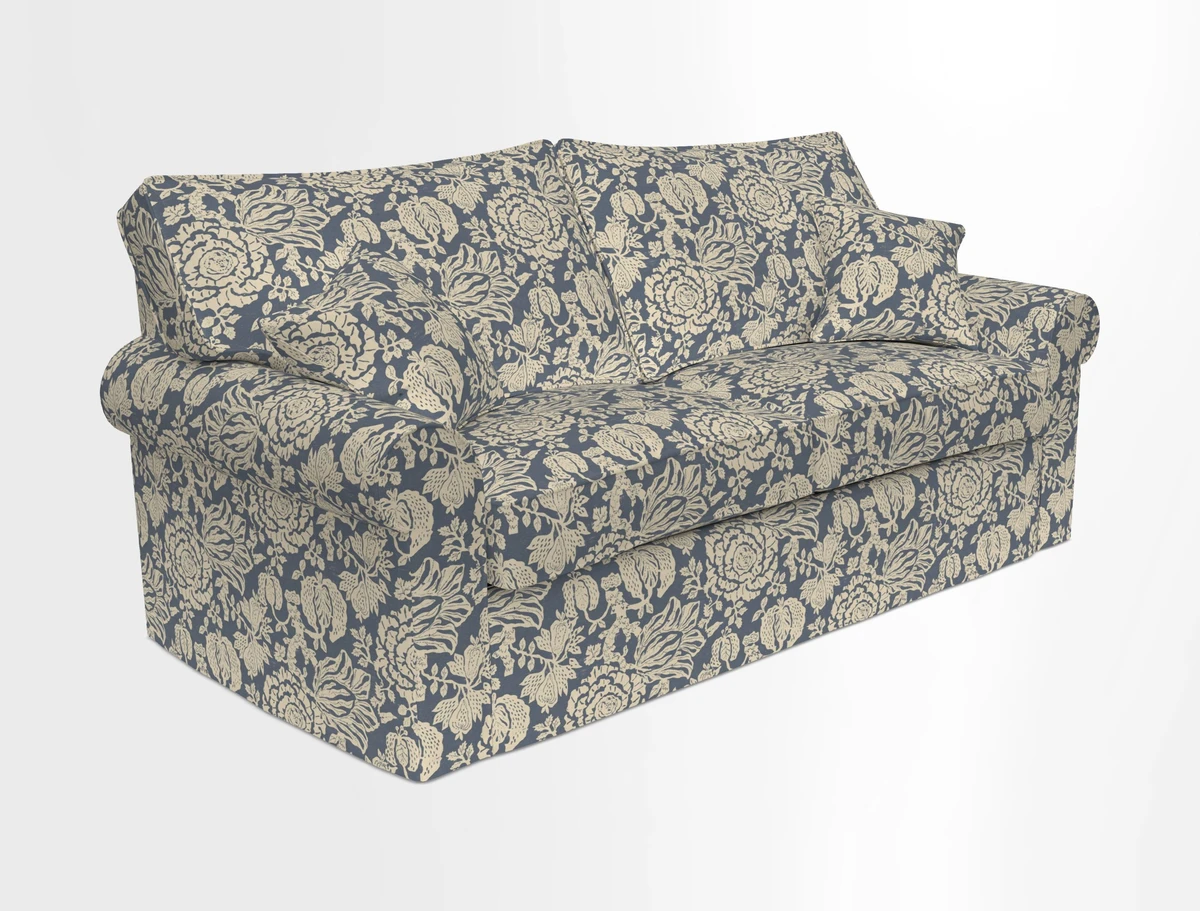 Upperton Sofa Bed in Floral Linen Even So Verde