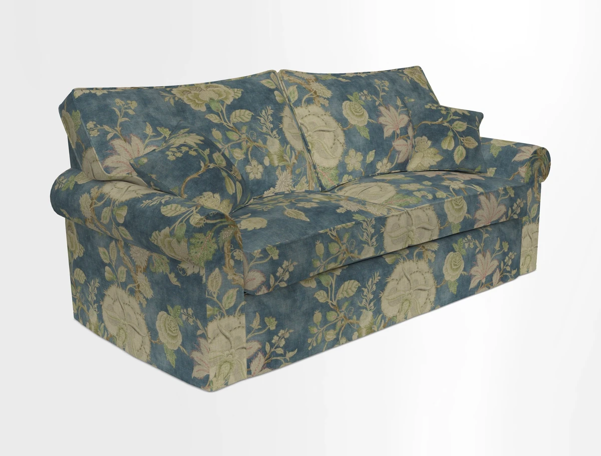 Upperton Sofa Bed in Floral Linen Even So Verde