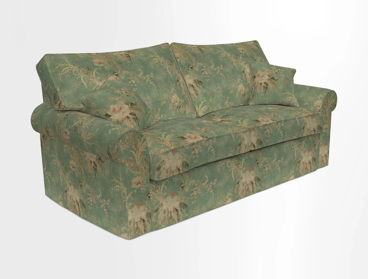 Upperton Sofa Bed in Floral Linen Even So Verde