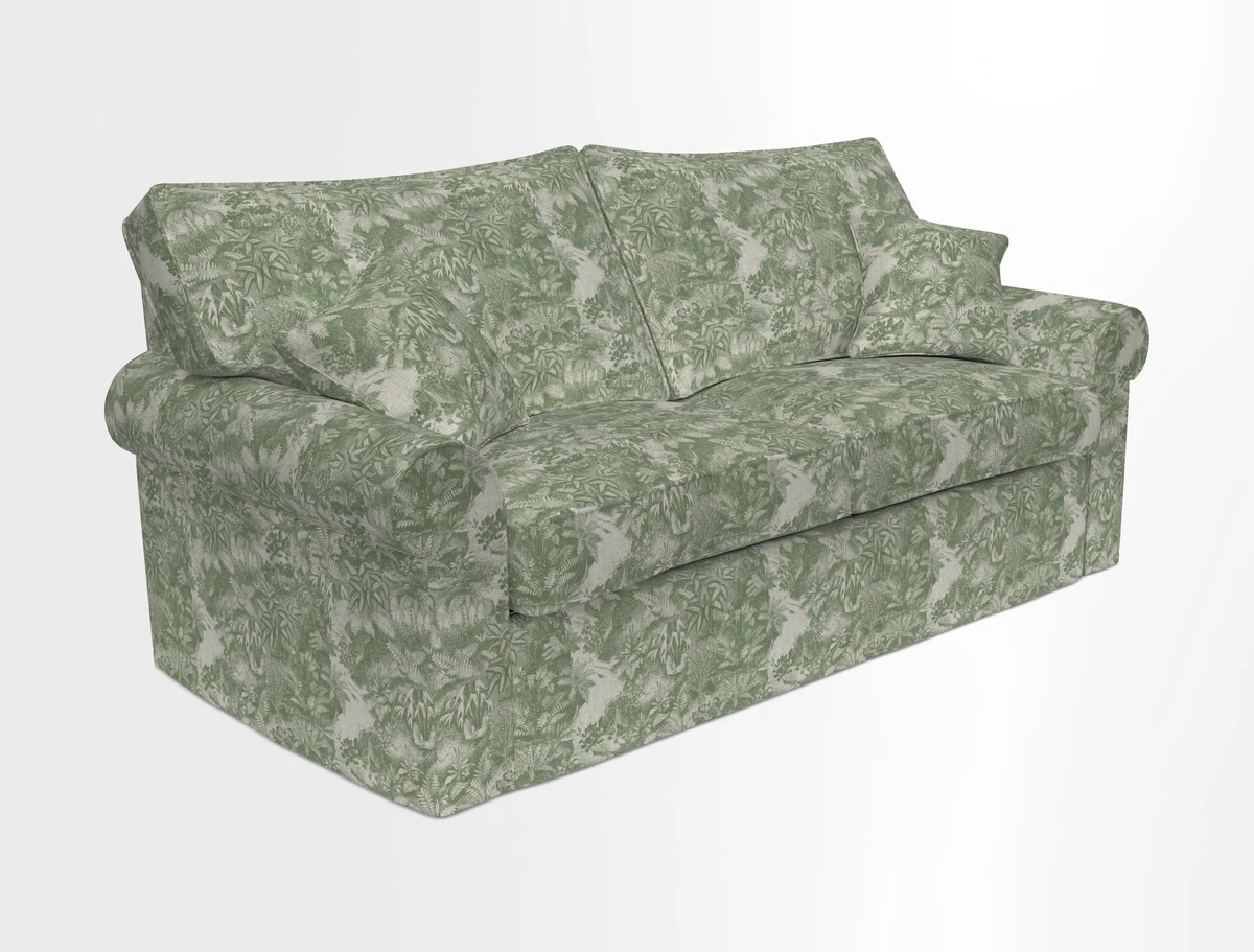 Upperton Sofa Bed in Floral Linen Even So Verde