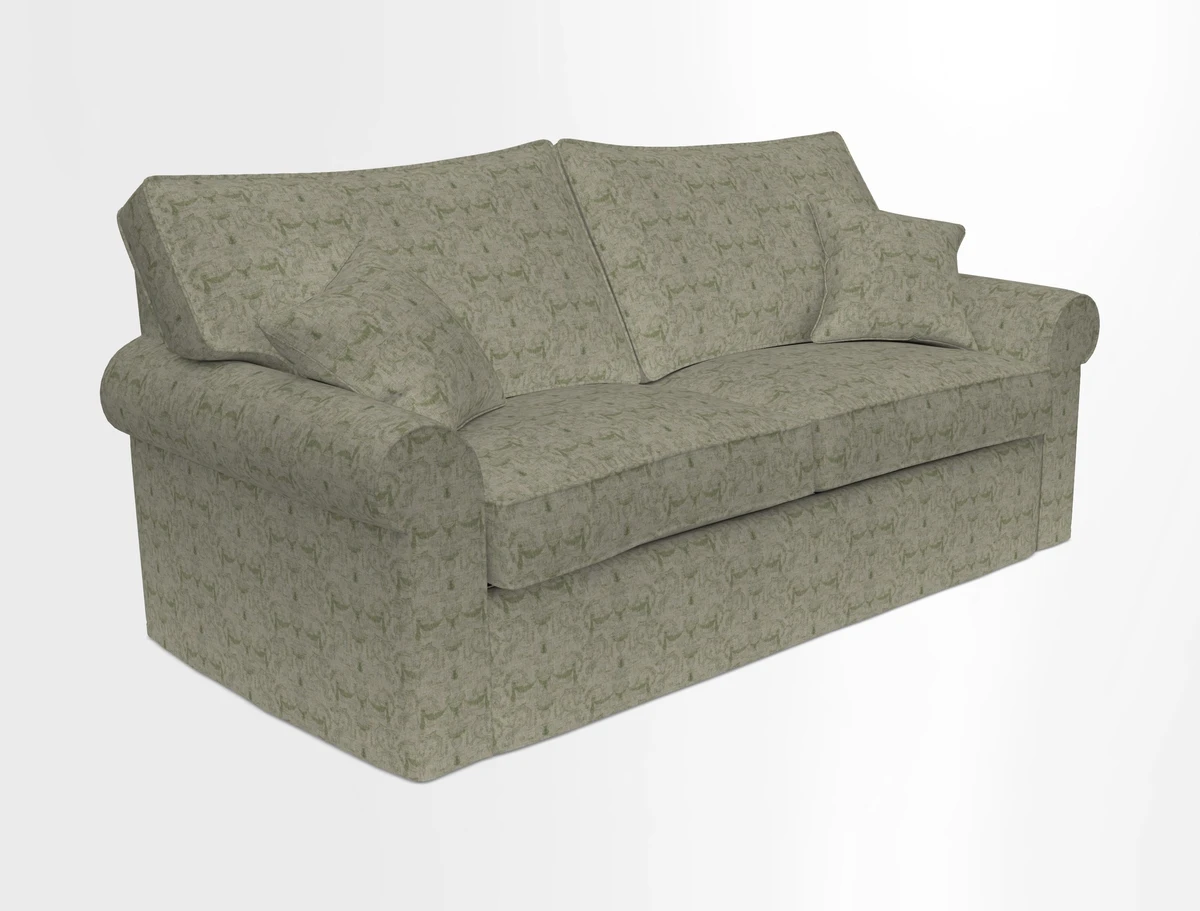 Upperton Sofa Bed in Floral Linen Even So Verde