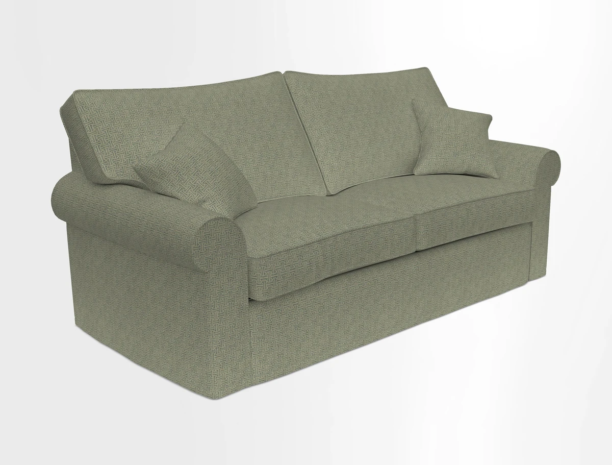 Upperton Sofa Bed in Floral Linen Even So Verde