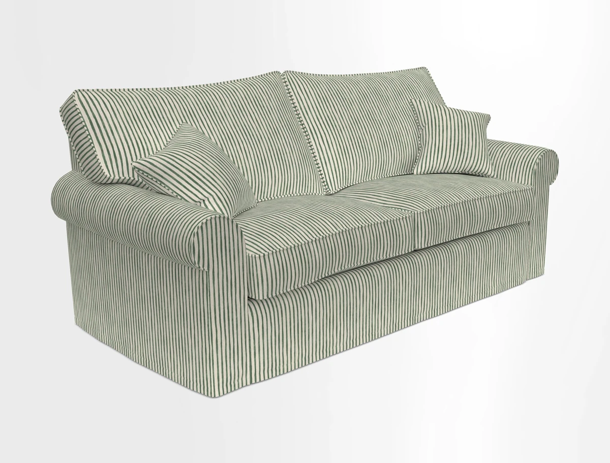 Upperton Sofa Bed in Floral Linen Even So Verde