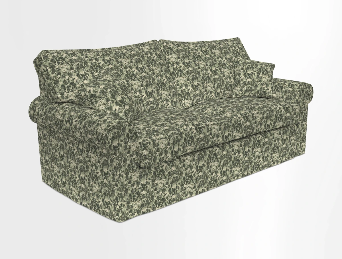 Upperton Sofa Bed in Floral Linen Even So Verde