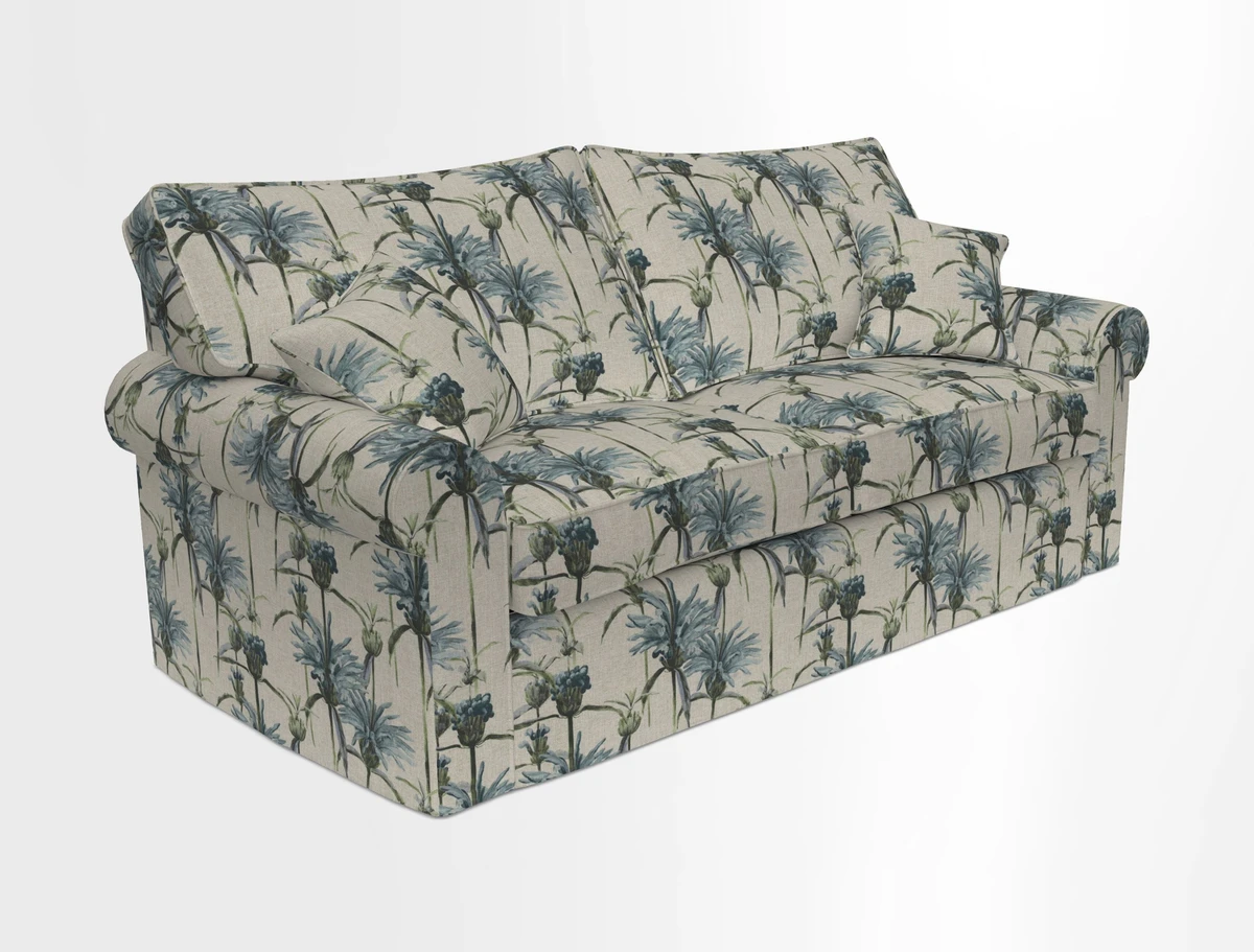 Upperton Sofa Bed in Floral Linen Even So Verde