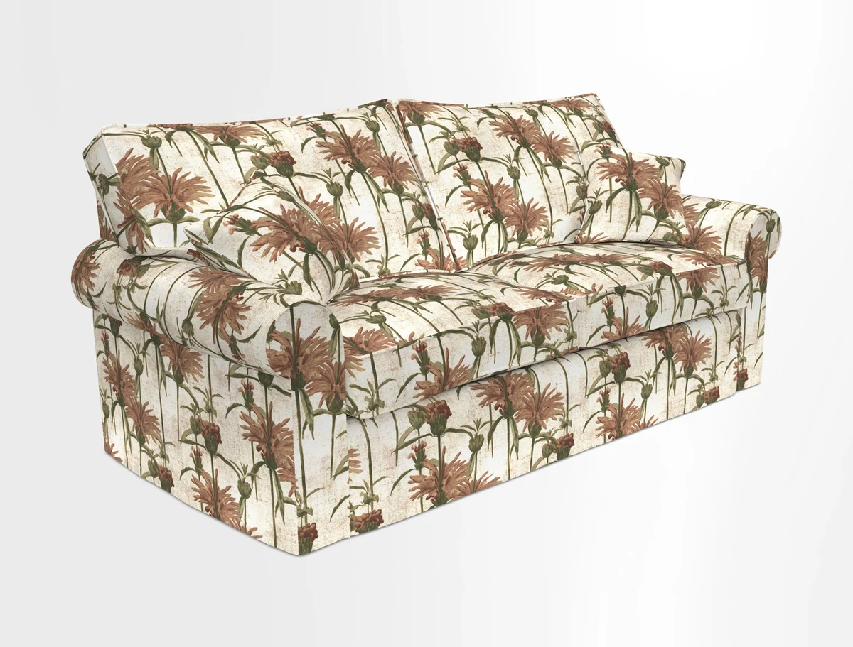 Upperton Sofa Bed in Floral Linen Even So Verde