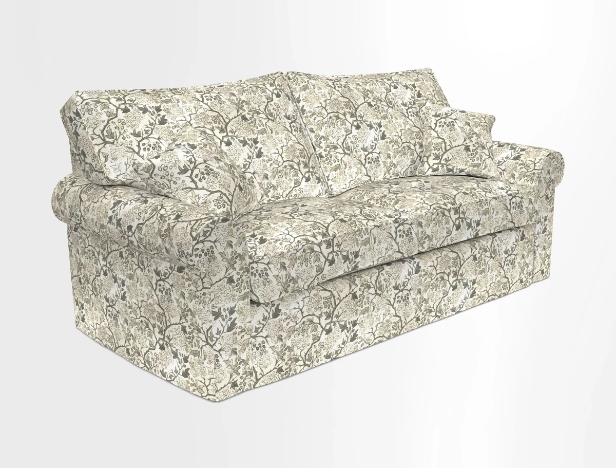 Upperton Sofa Bed in Floral Linen Even So Verde