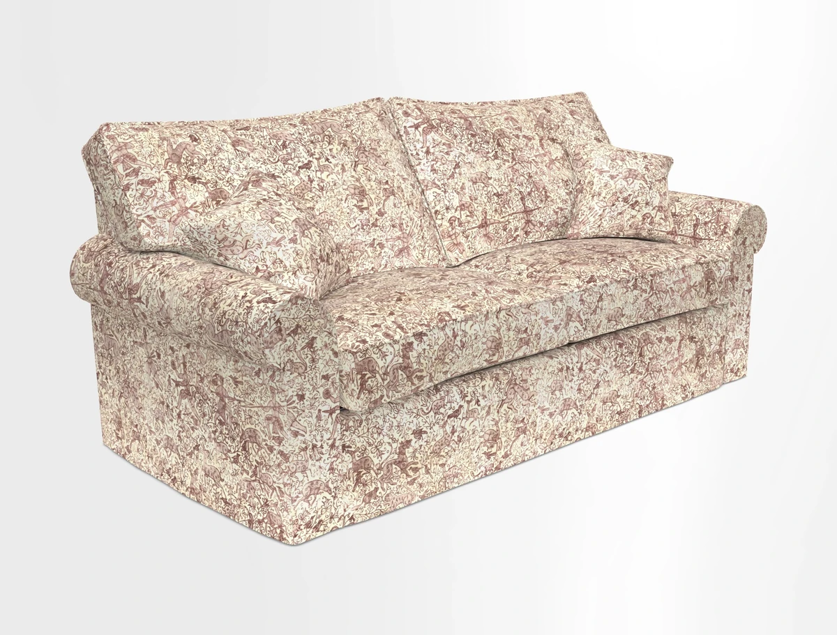 Upperton Sofa Bed in Floral Linen Even So Verde