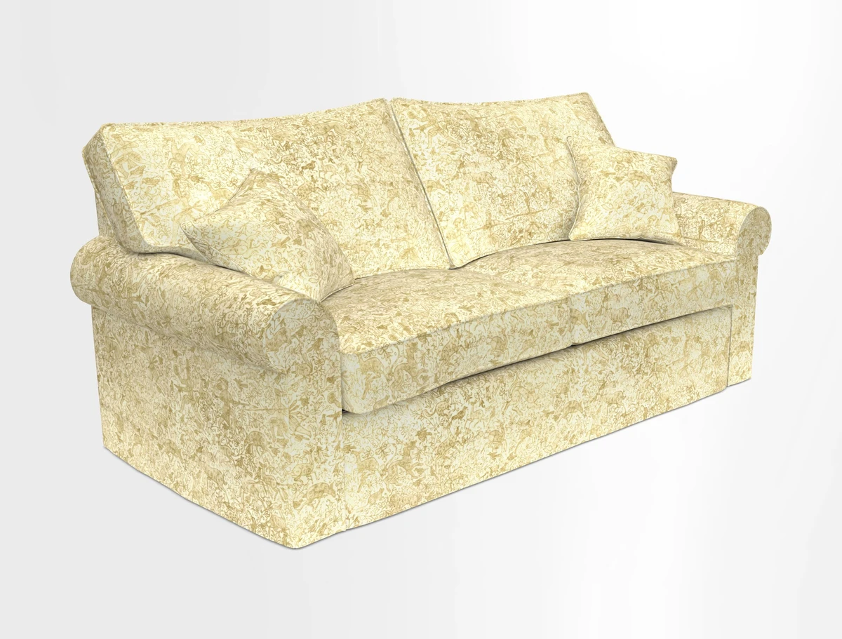 Upperton Sofa Bed in Floral Linen Even So Verde