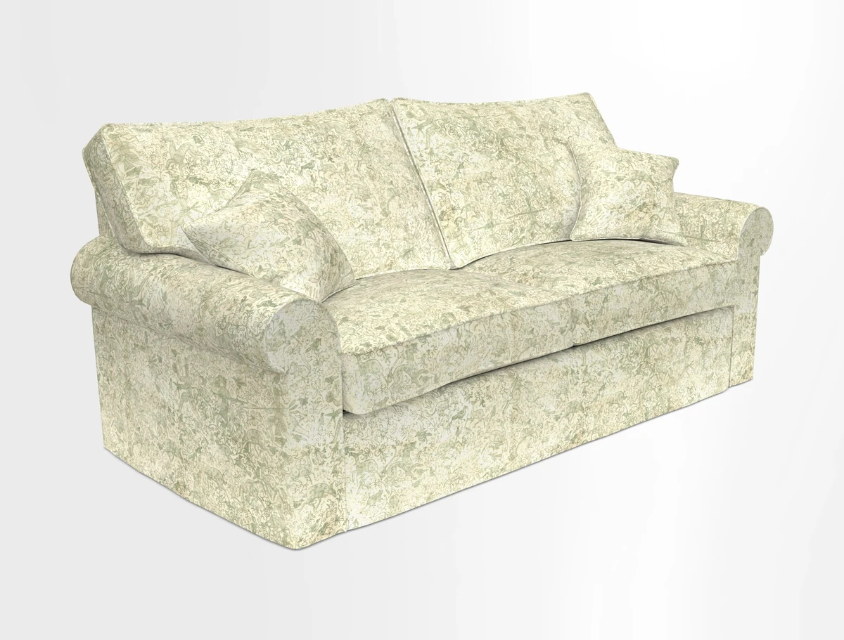 Upperton Sofa Bed in Floral Linen Even So Verde