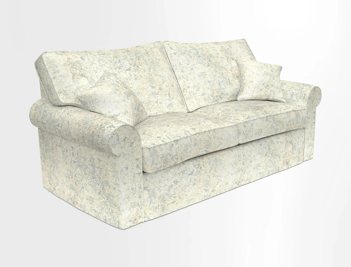 Upperton Sofa Bed in Floral Linen Even So Verde