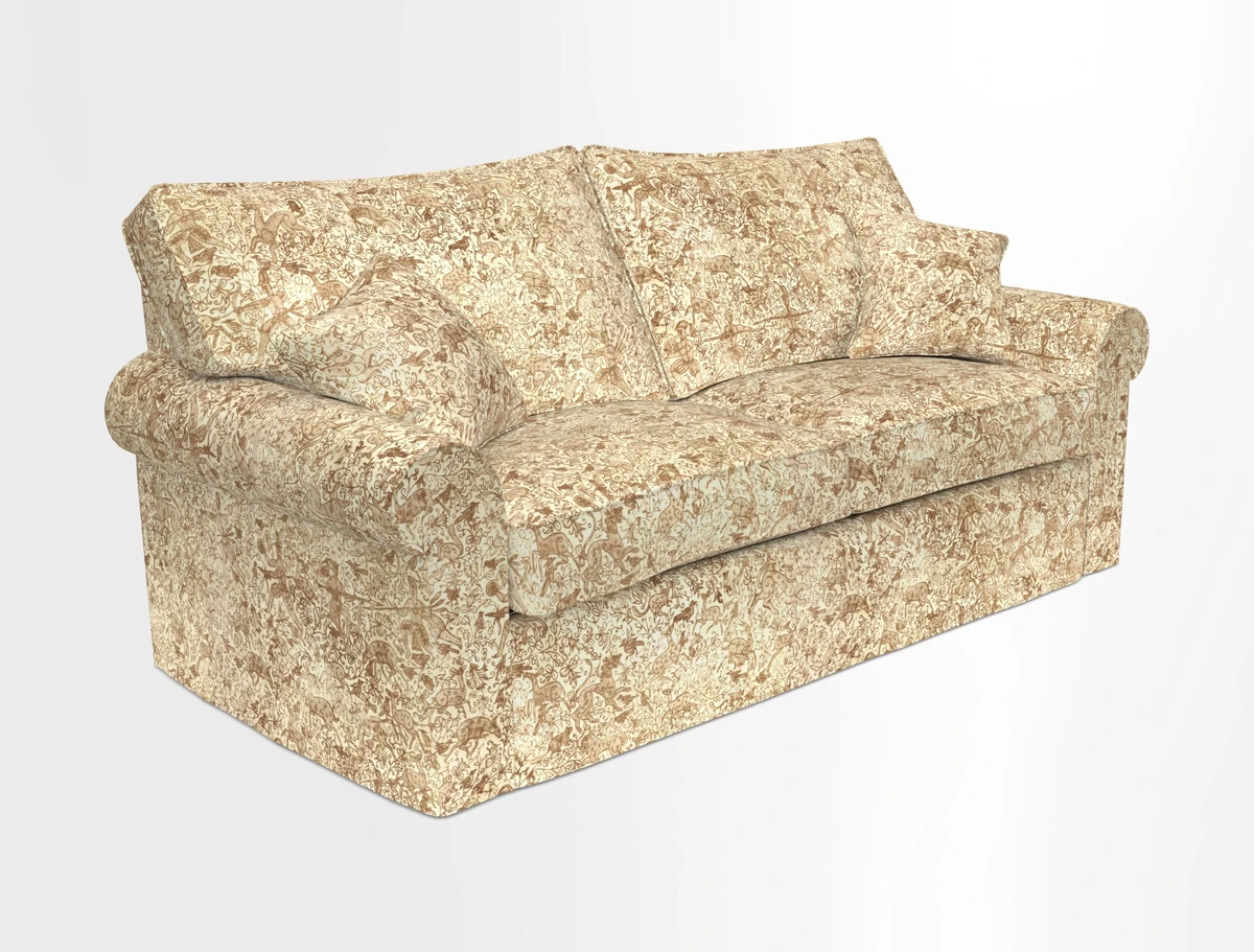 Upperton Sofa Bed in Floral Linen Even So Verde