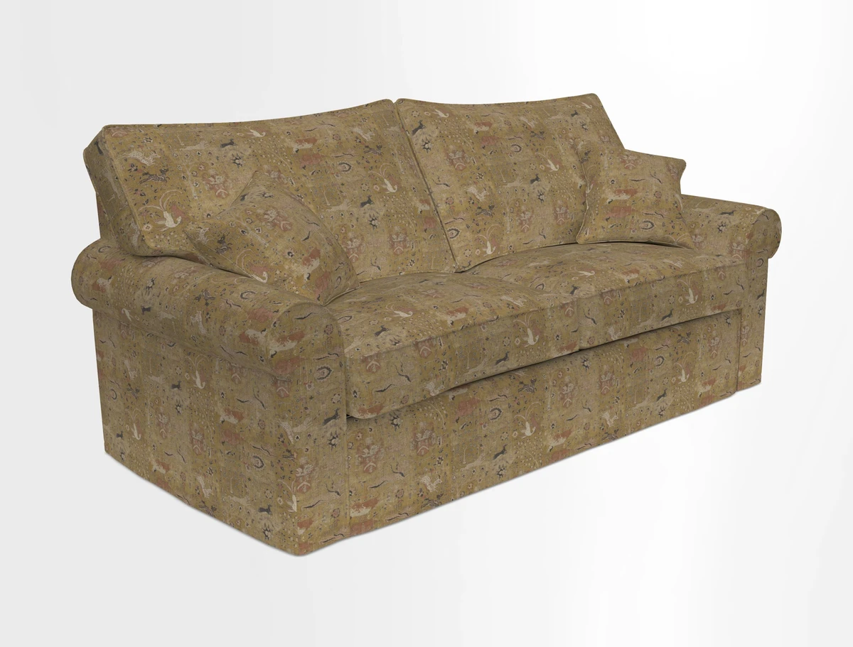 Upperton Sofa Bed in Floral Linen Even So Verde