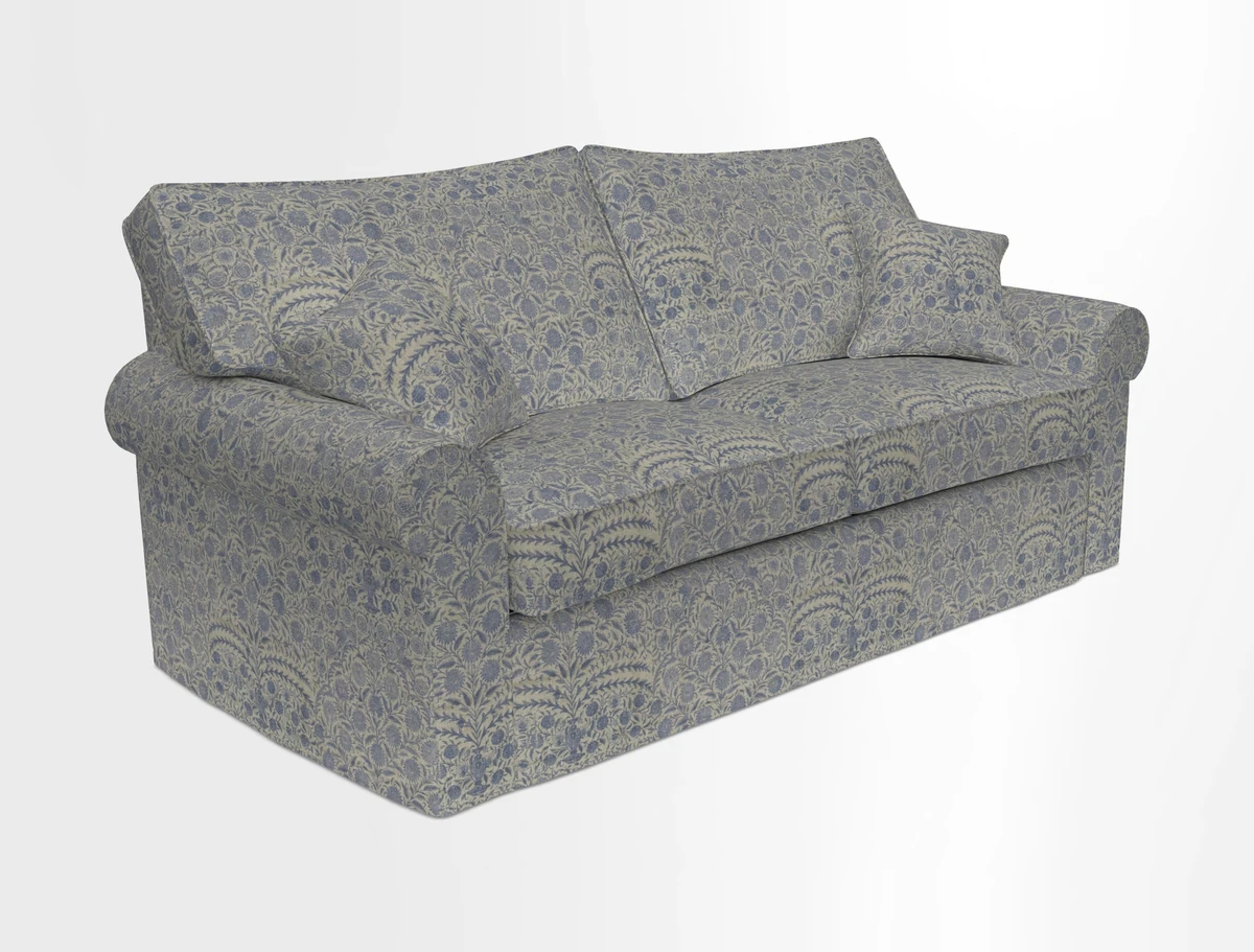 Upperton Sofa Bed in Floral Linen Even So Verde