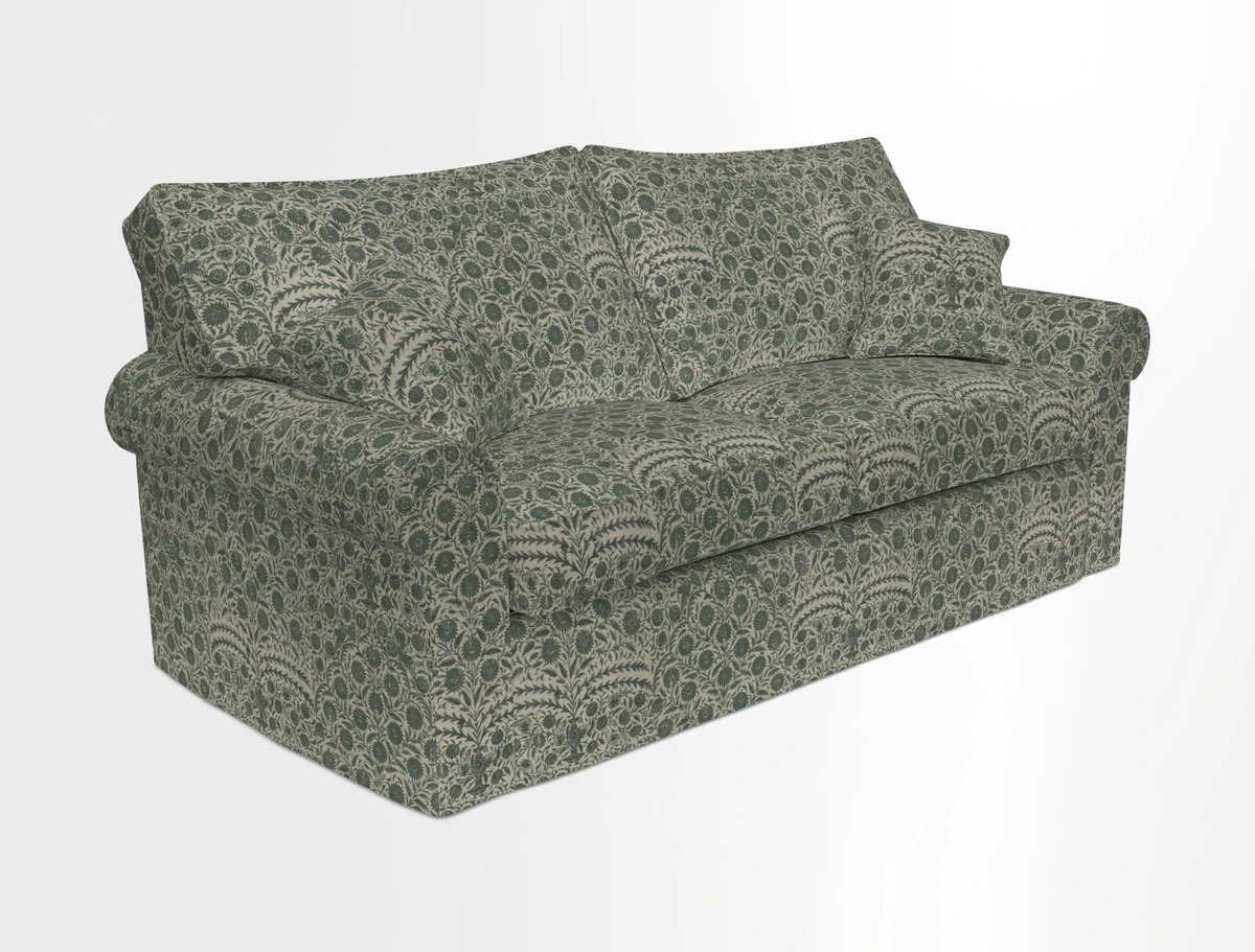 Upperton Sofa Bed in Floral Linen Even So Verde
