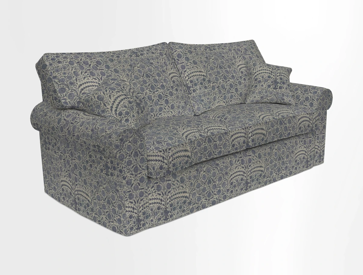 Upperton Sofa Bed in Floral Linen Even So Verde