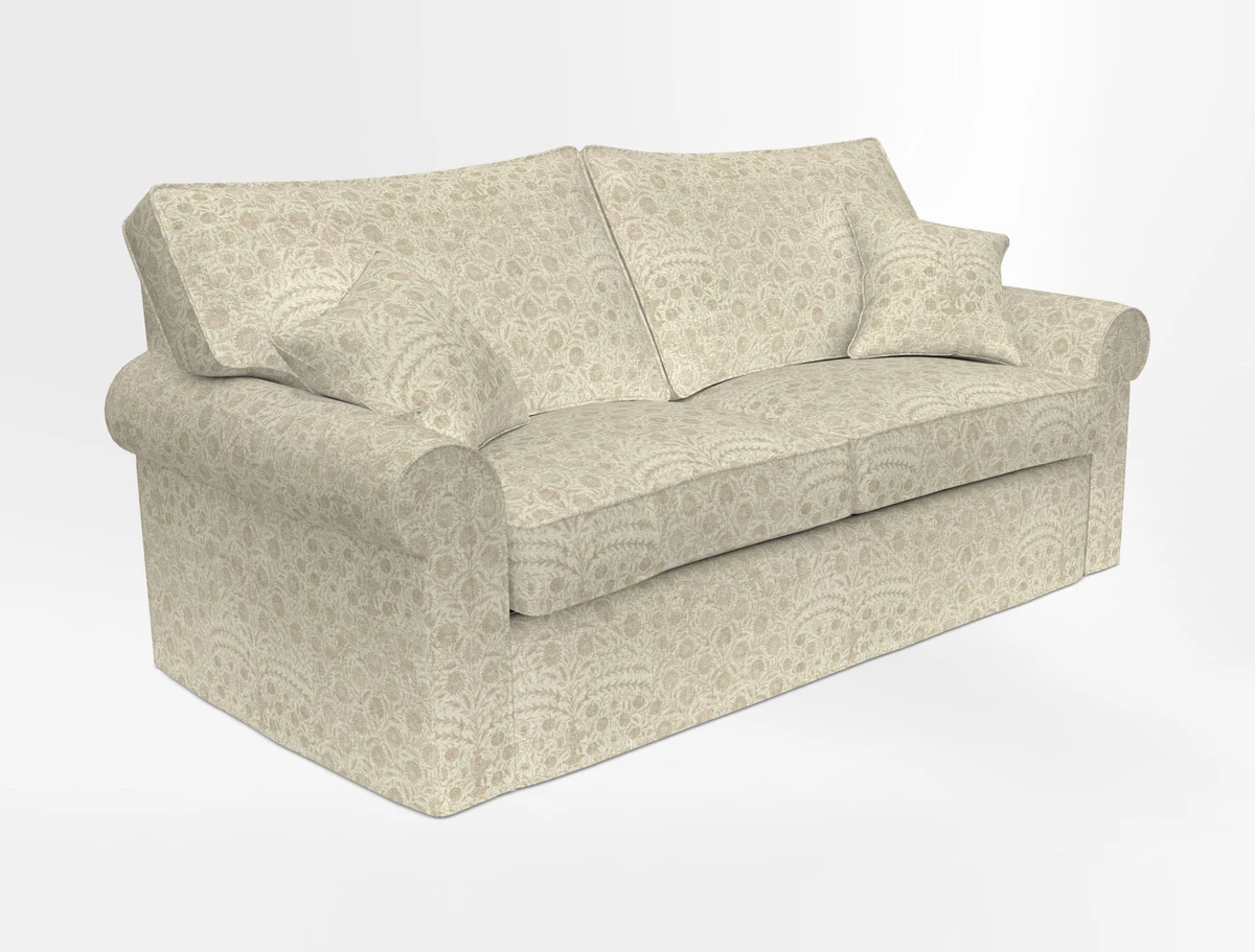 Upperton Sofa Bed in Floral Linen Even So Verde