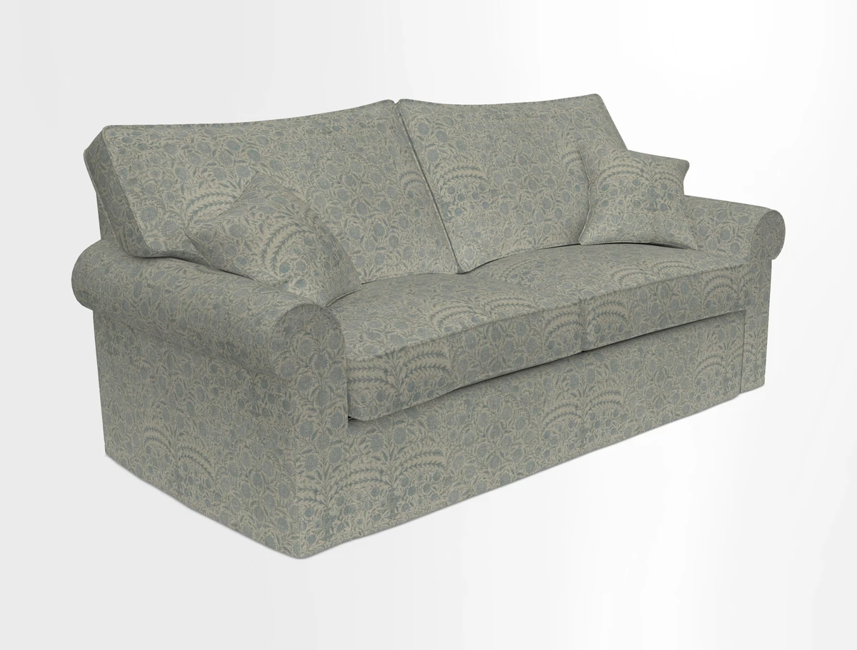 Upperton Sofa Bed in Floral Linen Even So Verde