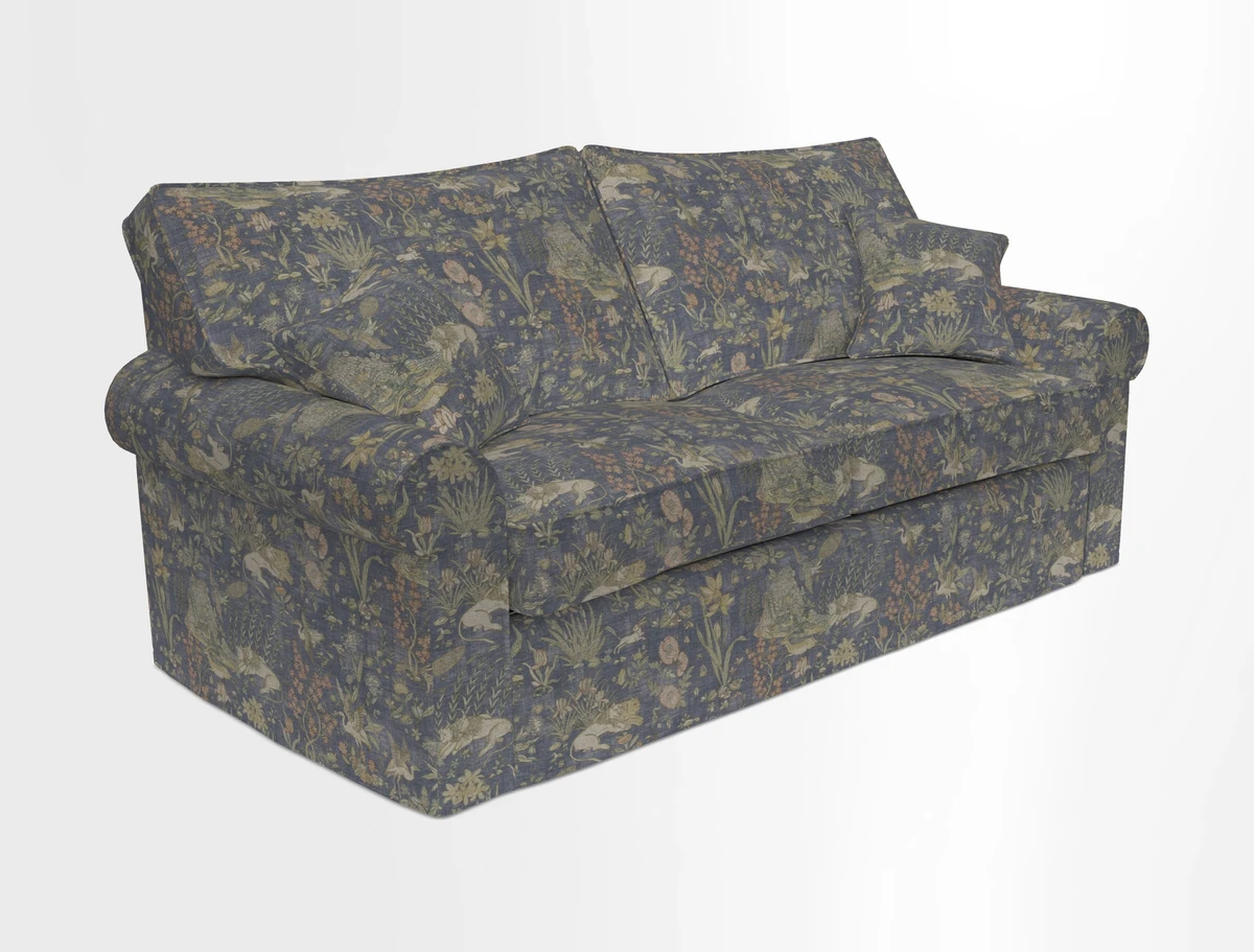 Upperton Sofa Bed in Floral Linen Even So Verde
